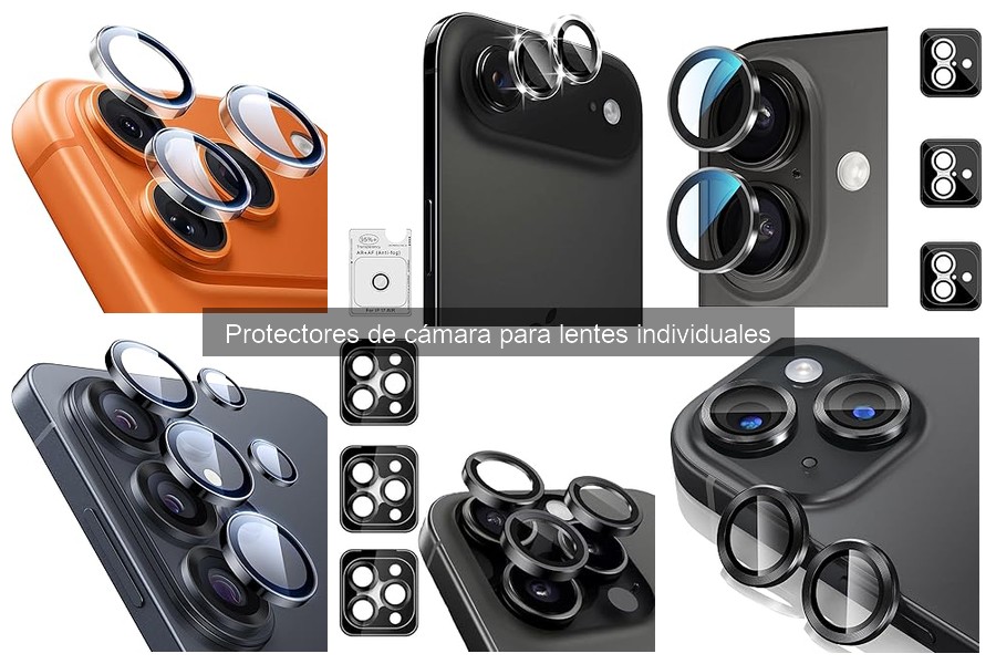 Tipos de protectores de cámara para lentes individuales