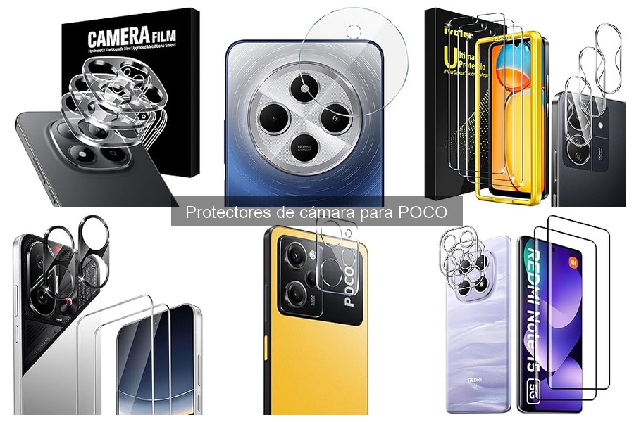 Tipos de protectores de cámara para móviles POCO