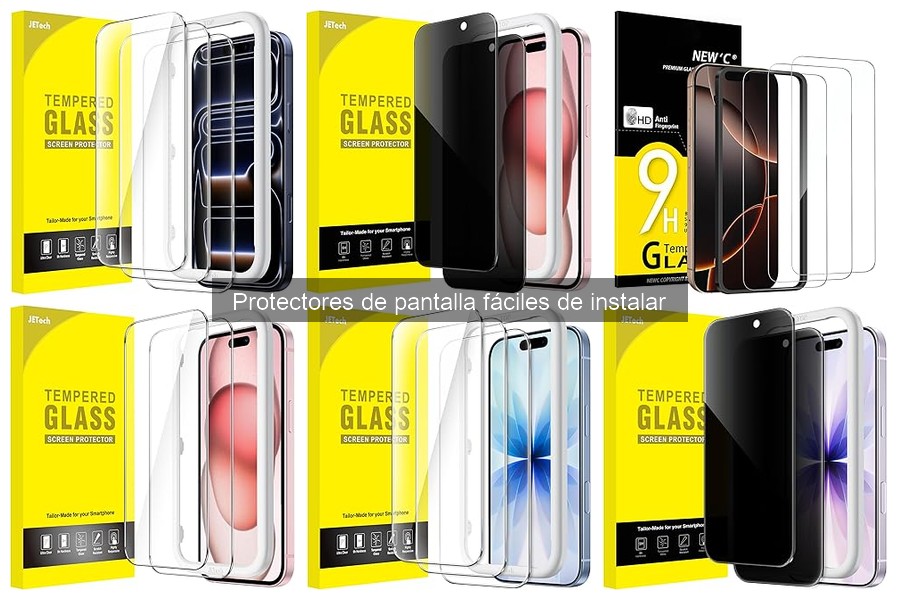 Tipos de protectores de pantalla fáciles de instalar