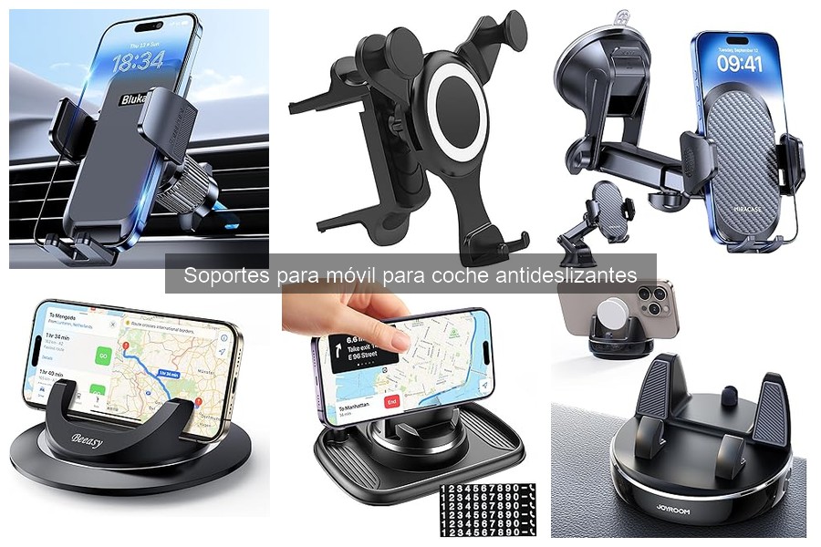 Tipos de soportes antideslizantes para móvil en coche