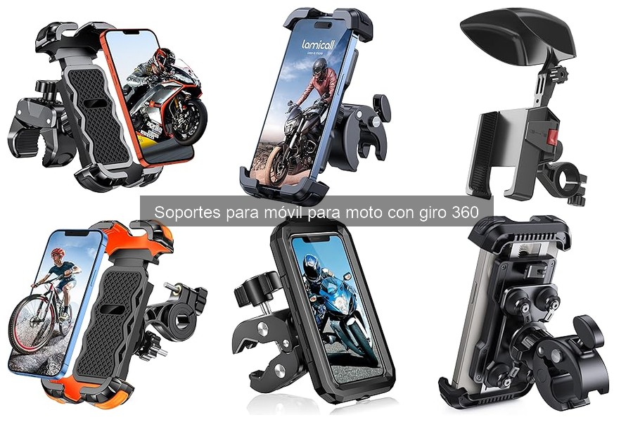 Tipos de Soportes para Móvil con Giro 360 para Moto