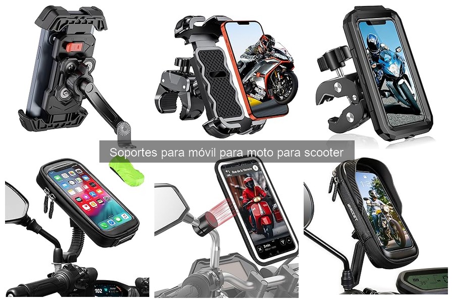 Tipos de soportes para móvil en moto y scooter